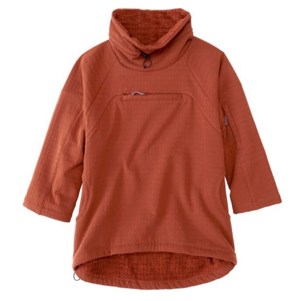 Title Nine Off the Grid Long Pullover Quilted Sweater in Burnt Orange Size Small